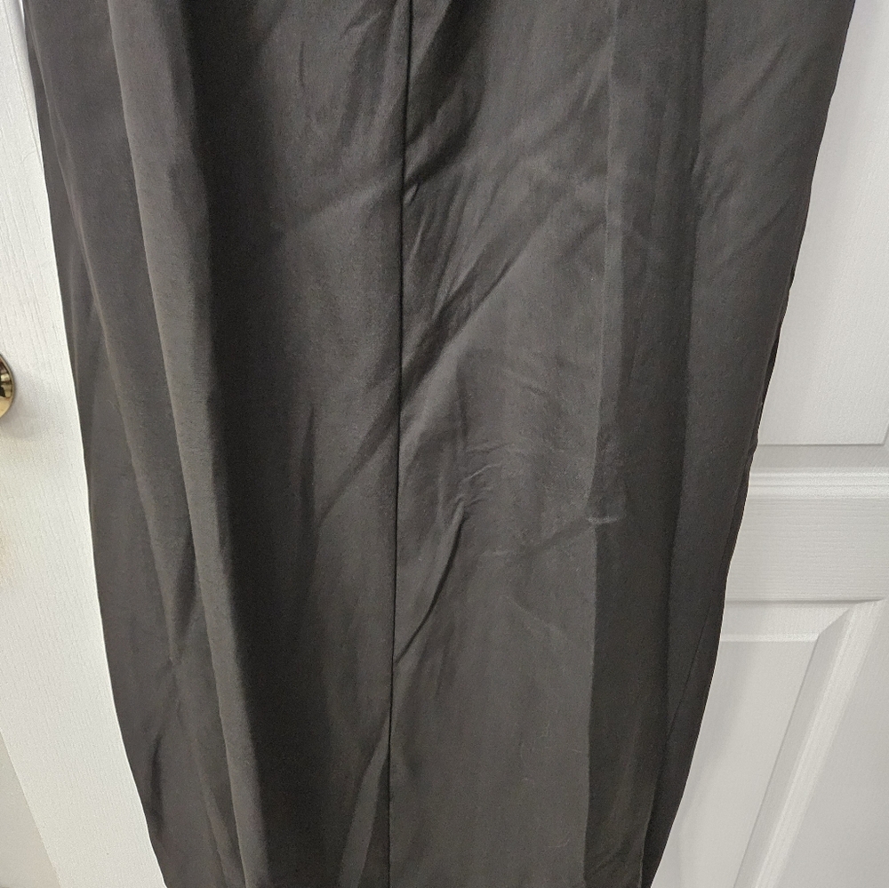 Ieena for Mac Duggal Black Square Neck Tie Strap Slit Gown Sz 8 NWT - Picture 10 of 13